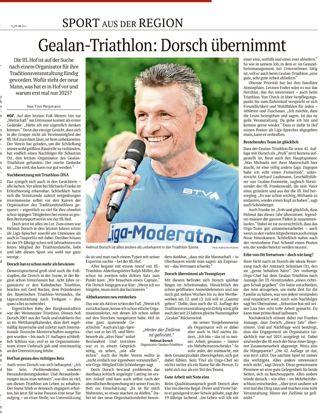 Gealan-Triathlon: Helmut Dorsch Übernimmt